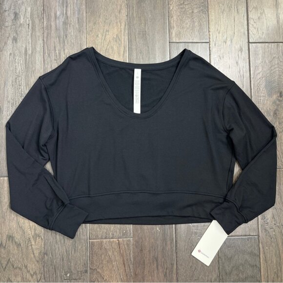 Lululemon NWT BeCalm Scoop-Neck Pullover Black - Picture 3 of 9